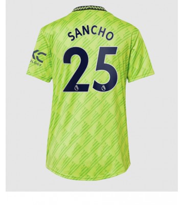 Manchester United Jadon Sancho #25 Tredjedrakt Kvinner 2022-23 Kortermet